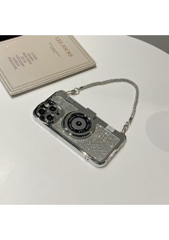 Retro sparkling diamond camera